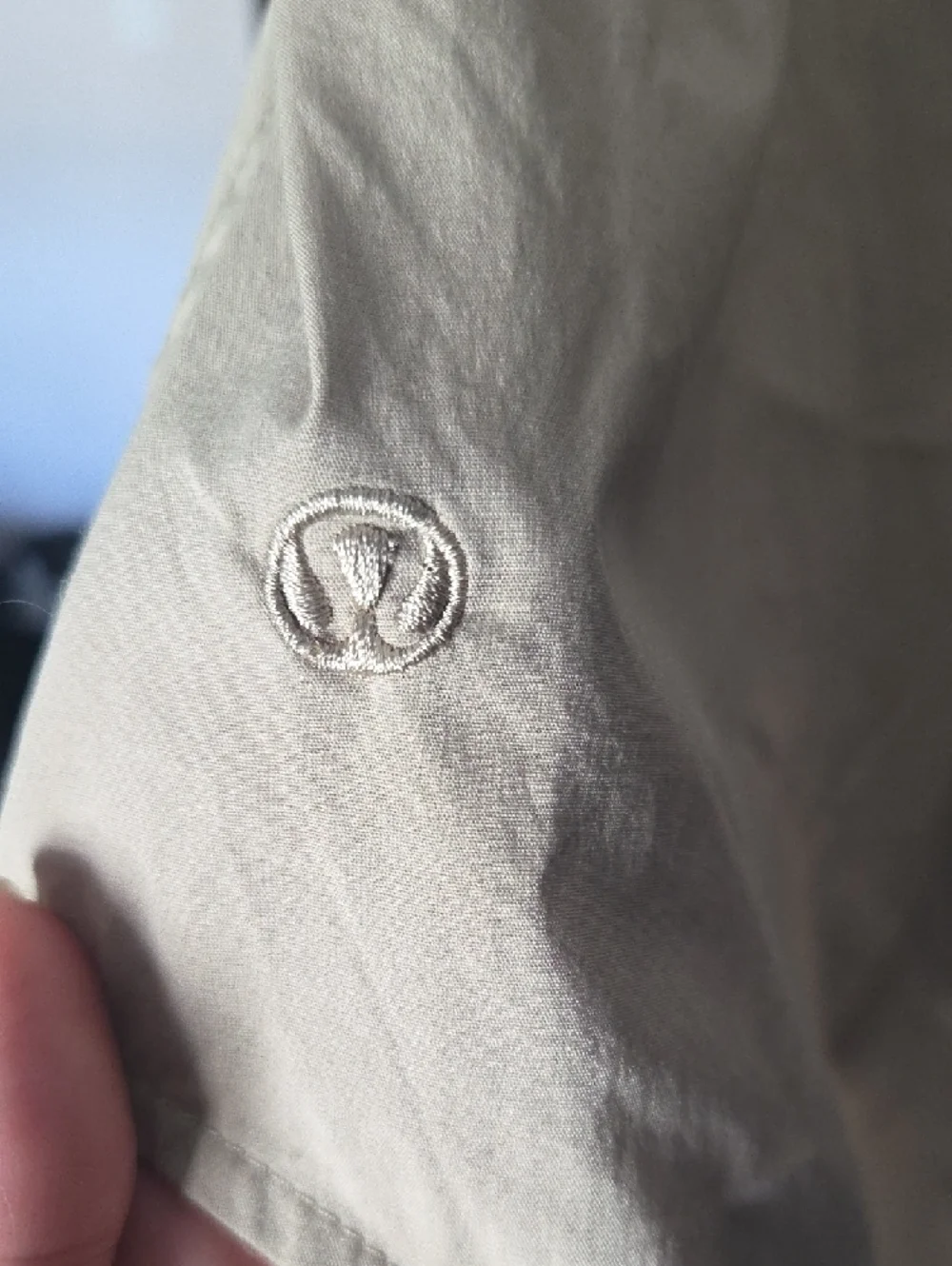 Lululemon Beige Long Sleeve Button Down Shirt - Picture 4 of 4